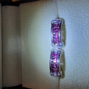 Approximately 1 Carat Garnet Earrings With Diamonds 925 Silver